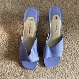Dressy Lavender Satin Shoes - size 8